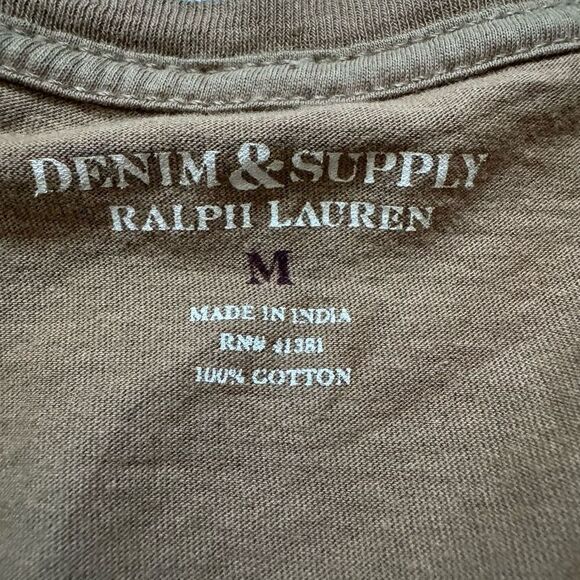 Denim And Supply Ralph Lauren Women’s Brown Short Sleeve T-Shirt Size Medium - Picture 8 of 10